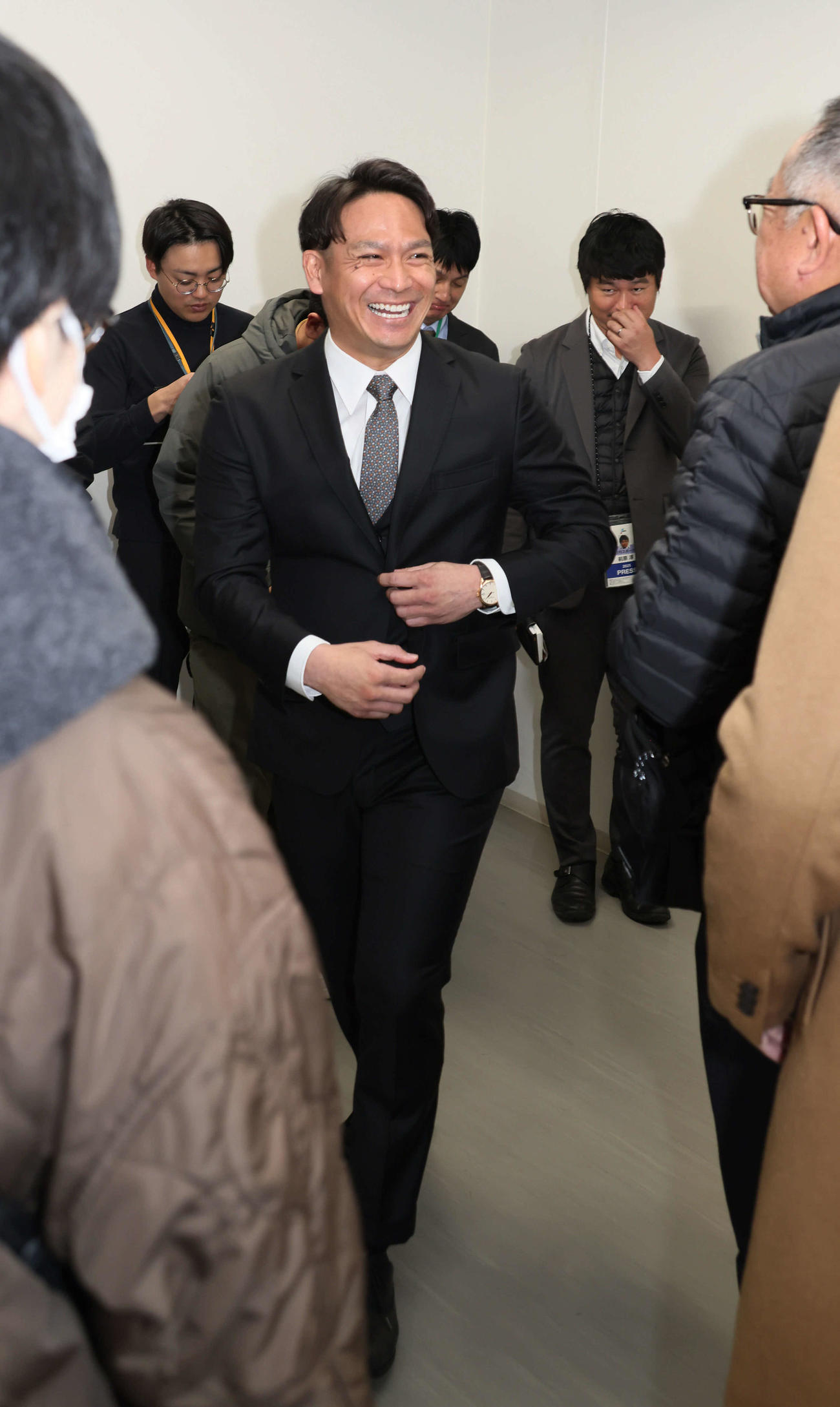 引退を表明した広島田中（撮影・加藤孝規）