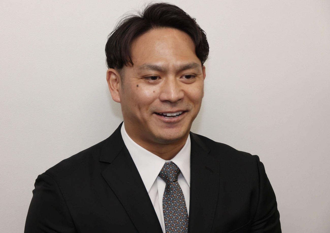 引退を表明した広島田中（撮影・加藤孝規）