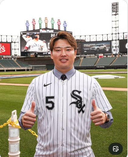 ホワイトソックスの村上宗隆（ホワイトソックスの公式Xから）