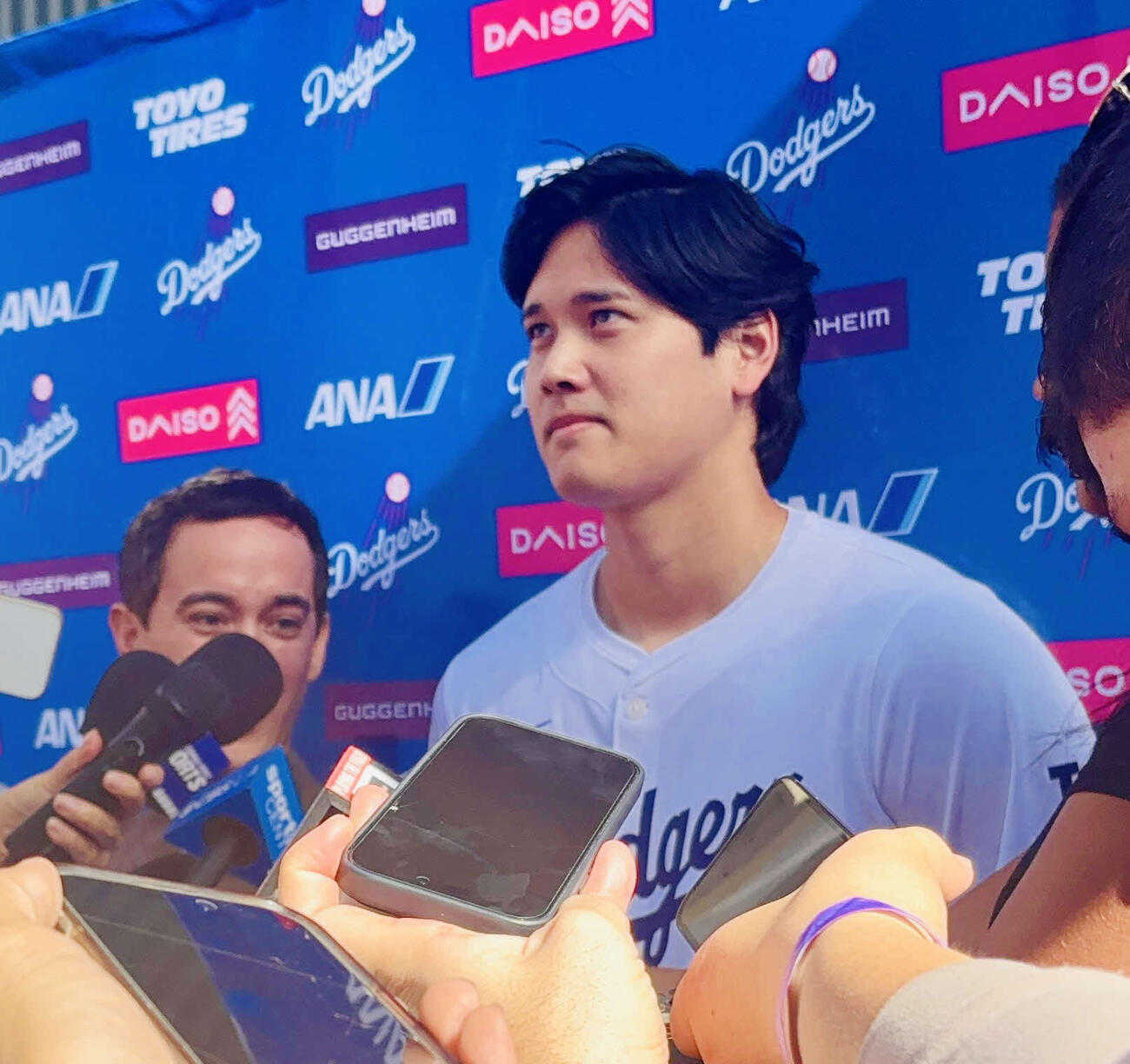 ドジャーフェスに参加した大谷は、今季の抱負などを語る