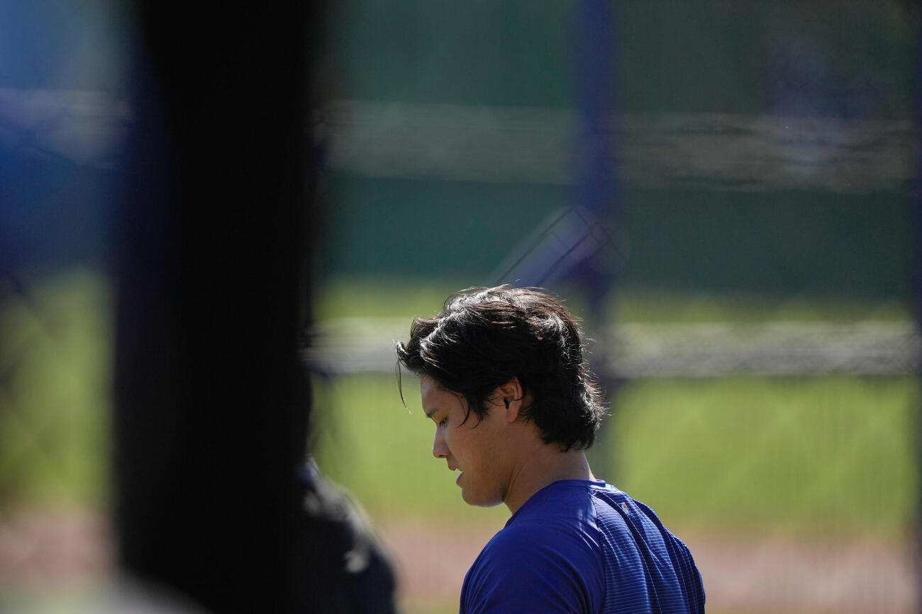 ライブBPを行ったドジャース大谷翔平（AP）