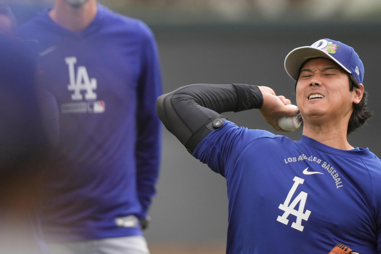 ドジャース大谷翔平（AP）