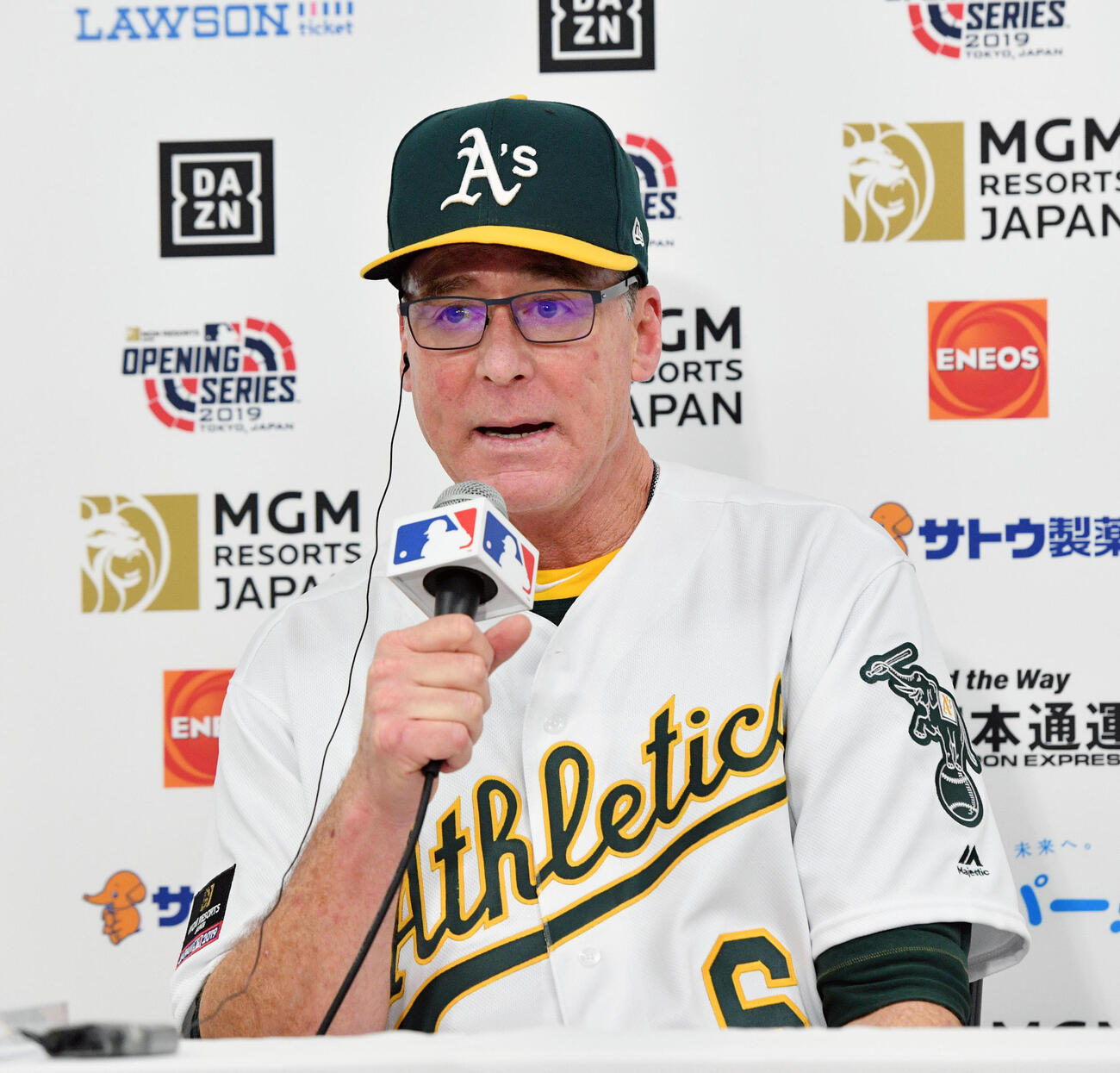 アスレチックス監督時代のメルビン氏（2019年3月21日撮影）
