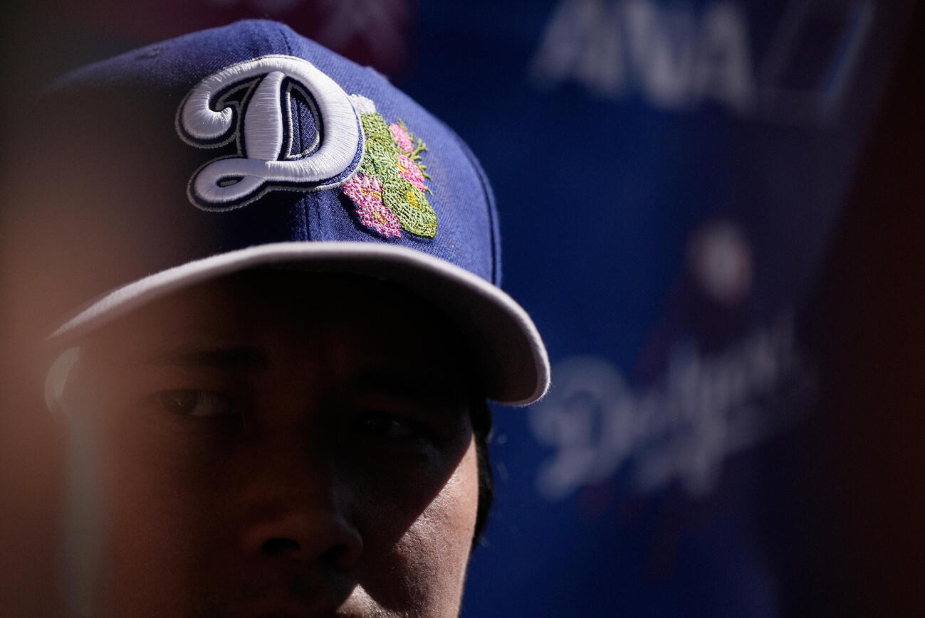 ライブBPに登板したドジャース大谷翔平（AP）