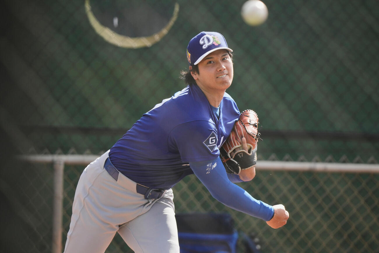 ドジャース大谷翔平（AP）