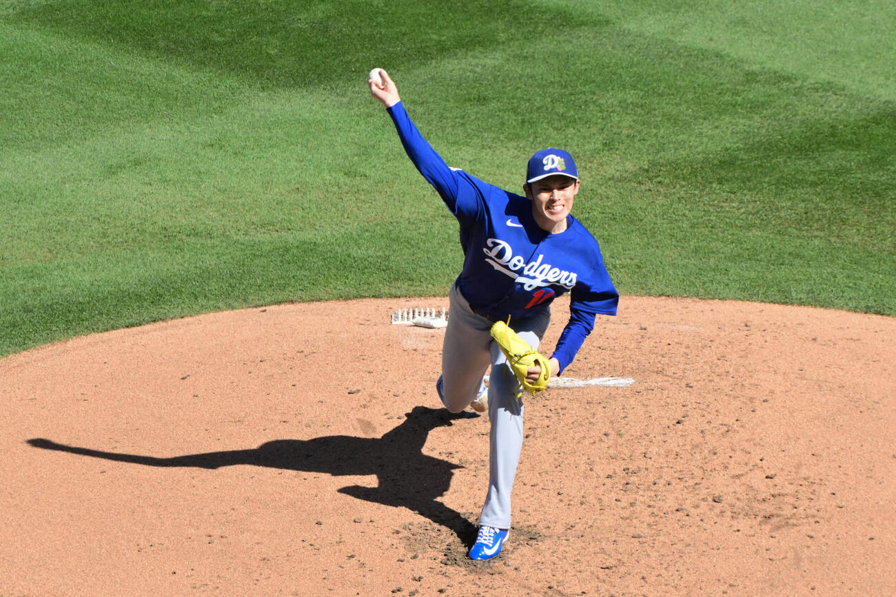 ダイヤモンドバックス戦に登板したドジャース佐々木朗希（Imagn Images＝ロイター）