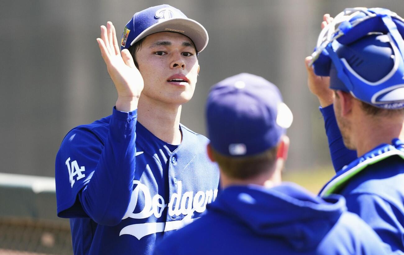 ホワイトソックス相手のマイナー戦に臨むドジャース佐々木（共同）