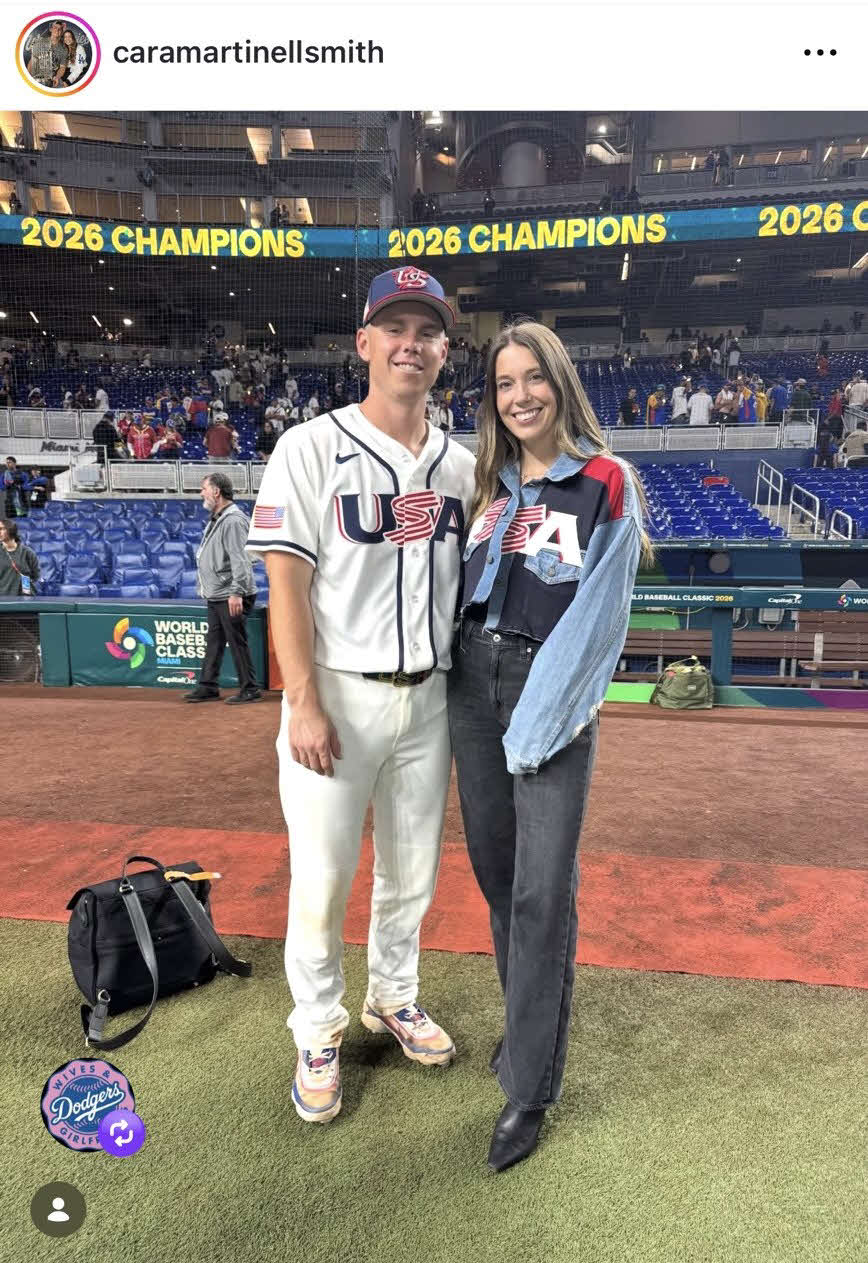ドジャースのスミスの妻、カーラ夫人のインスタグラムから