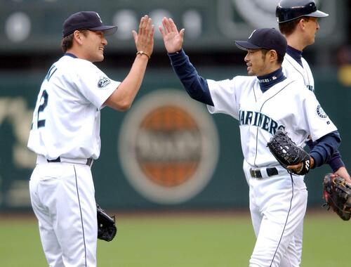 2002年 マリナーズ ラインアップ　カード　イチロー 佐々木　長谷川　Aロッド イチロー、佐々木主浩、グリフィー、Aロッド、ローリー…マリナーズ歴代