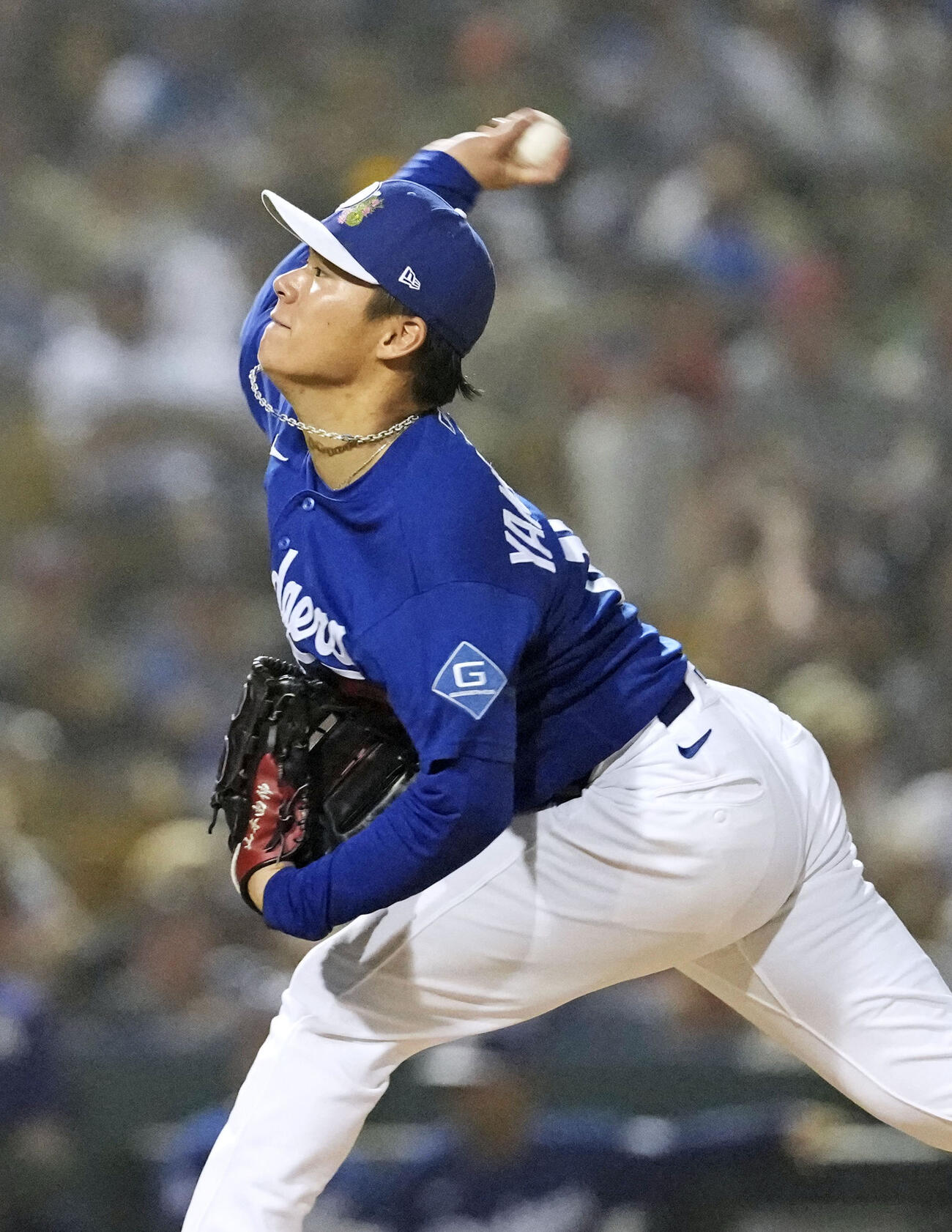 パドレス戦に先発したドジャース山本（共同）