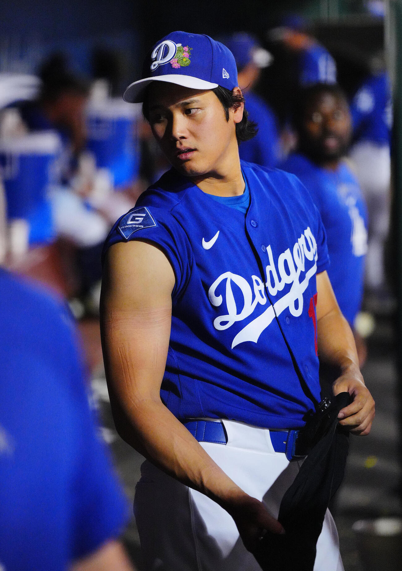 ドジャース対パドレス　5回裏の打席を終えたドジャース大谷（撮影・垰建太）