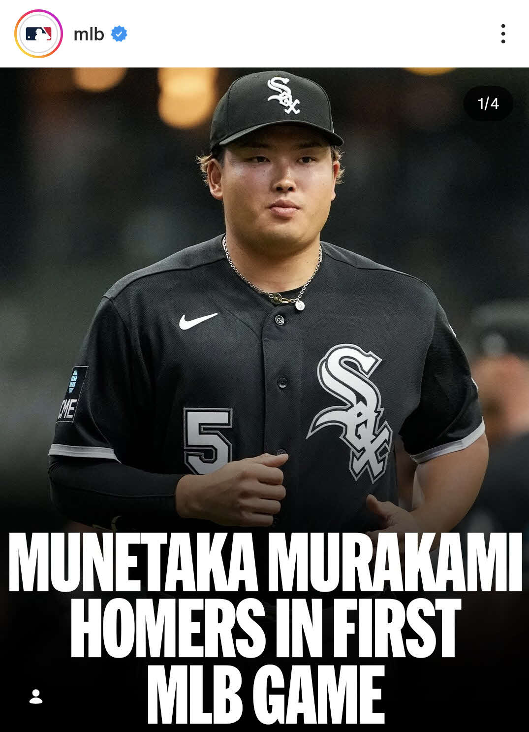 MLB公式のインスタグラムから