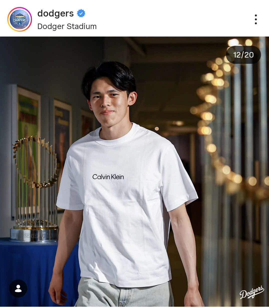 ドジャースの公式インスタグラムから