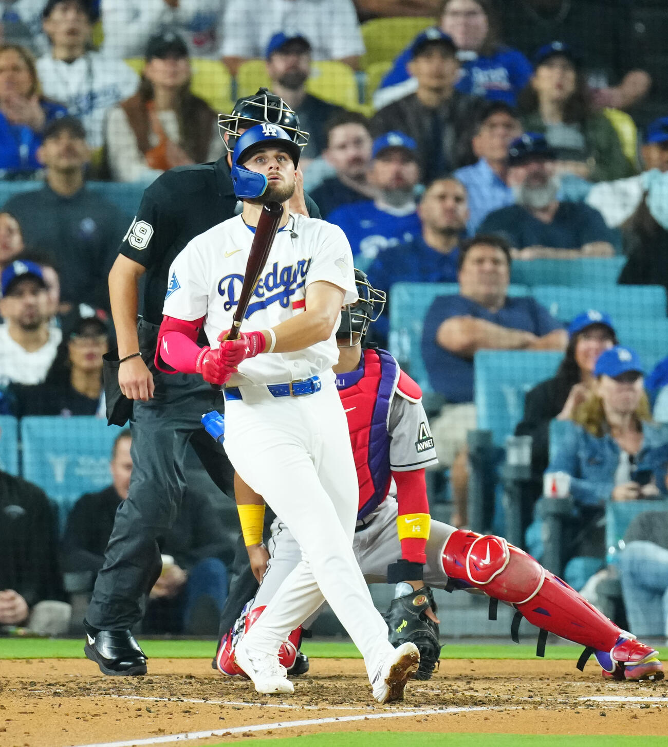 ドジャース対ダイヤモンドバックス　3回裏ドジャース1死、ソロ本塁打を放つフリーランド（撮影・垰建太）