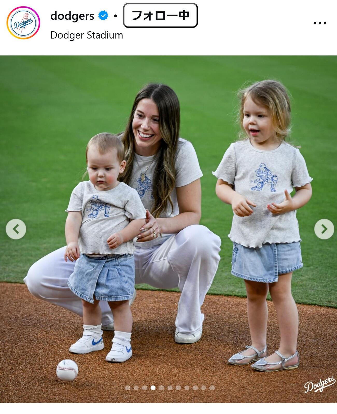 ドジャースの公式インスタグラムから