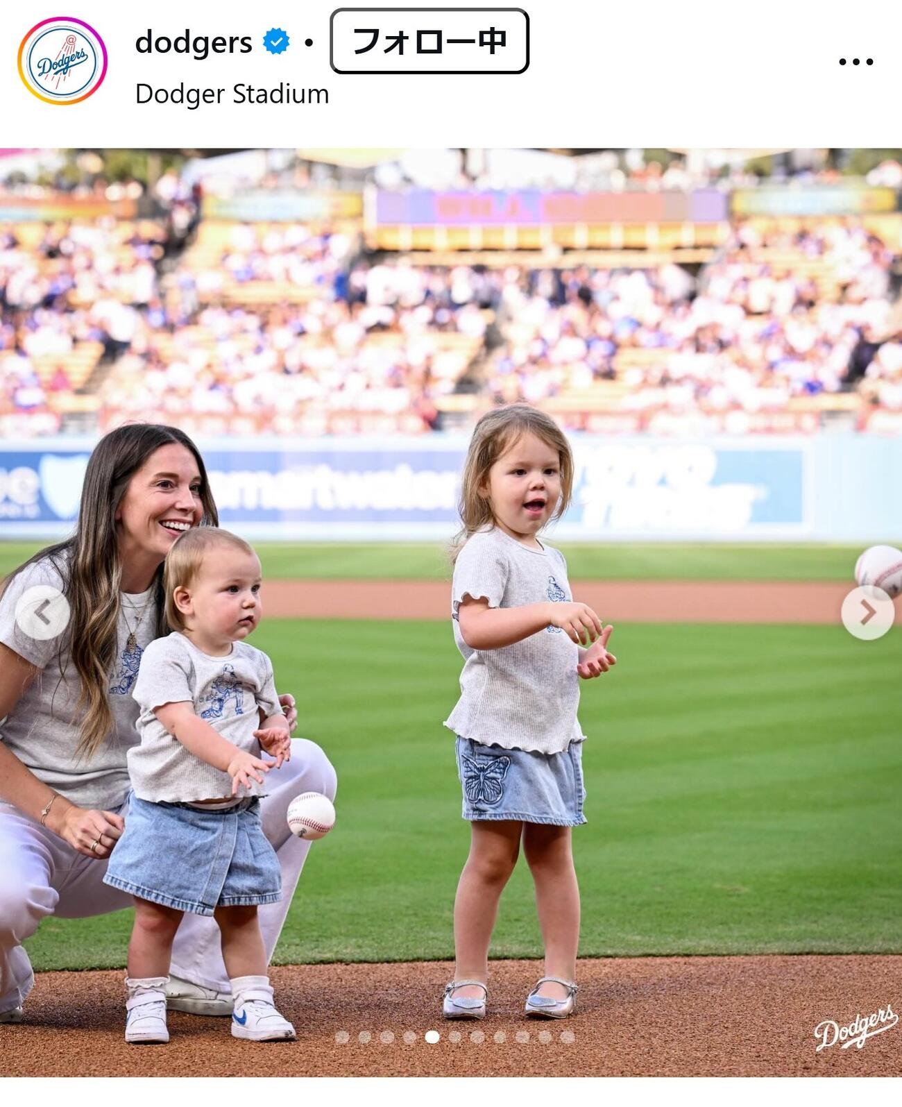 ドジャースの公式インスタグラムから