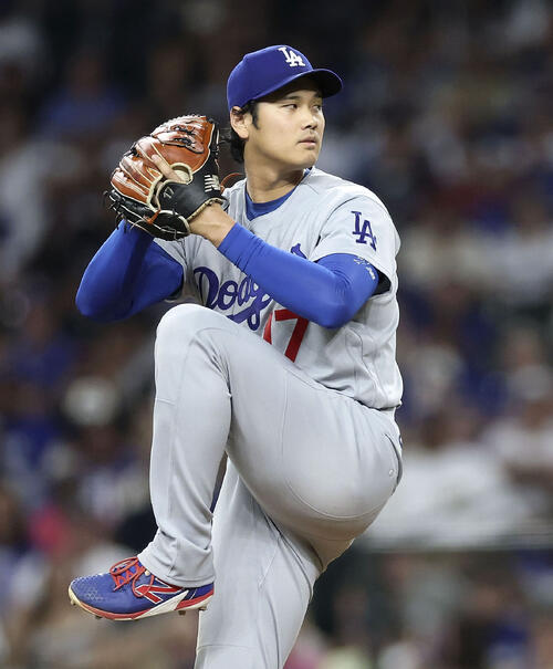 ダイヤモンドバックス戦に先発したドジャース大谷(ゲッティ=共同)