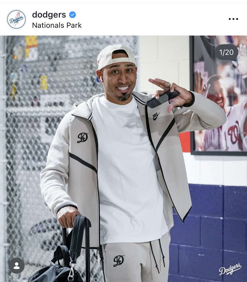 ドジャースの公式インスタグラムから
