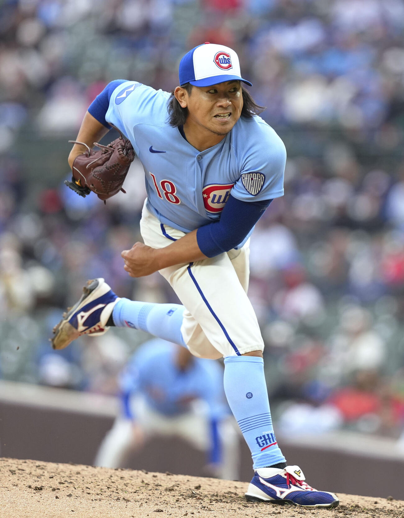 パイレーツ戦に先発したカブス・今永。6回を無安打無失点と好投したが勝敗は付かなかった＝シカゴ（共同）