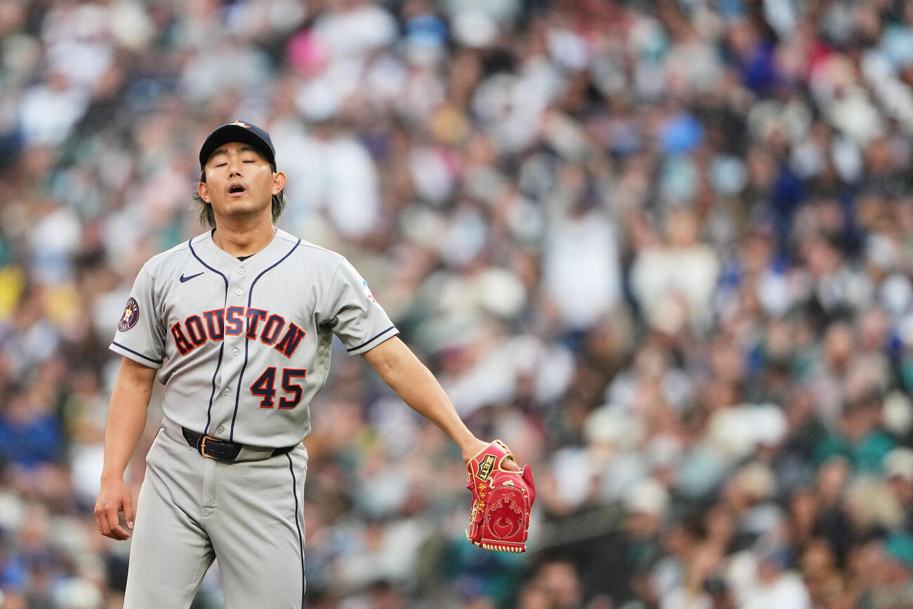マリナーズ戦に登板したアストロズ今井達也（AP）