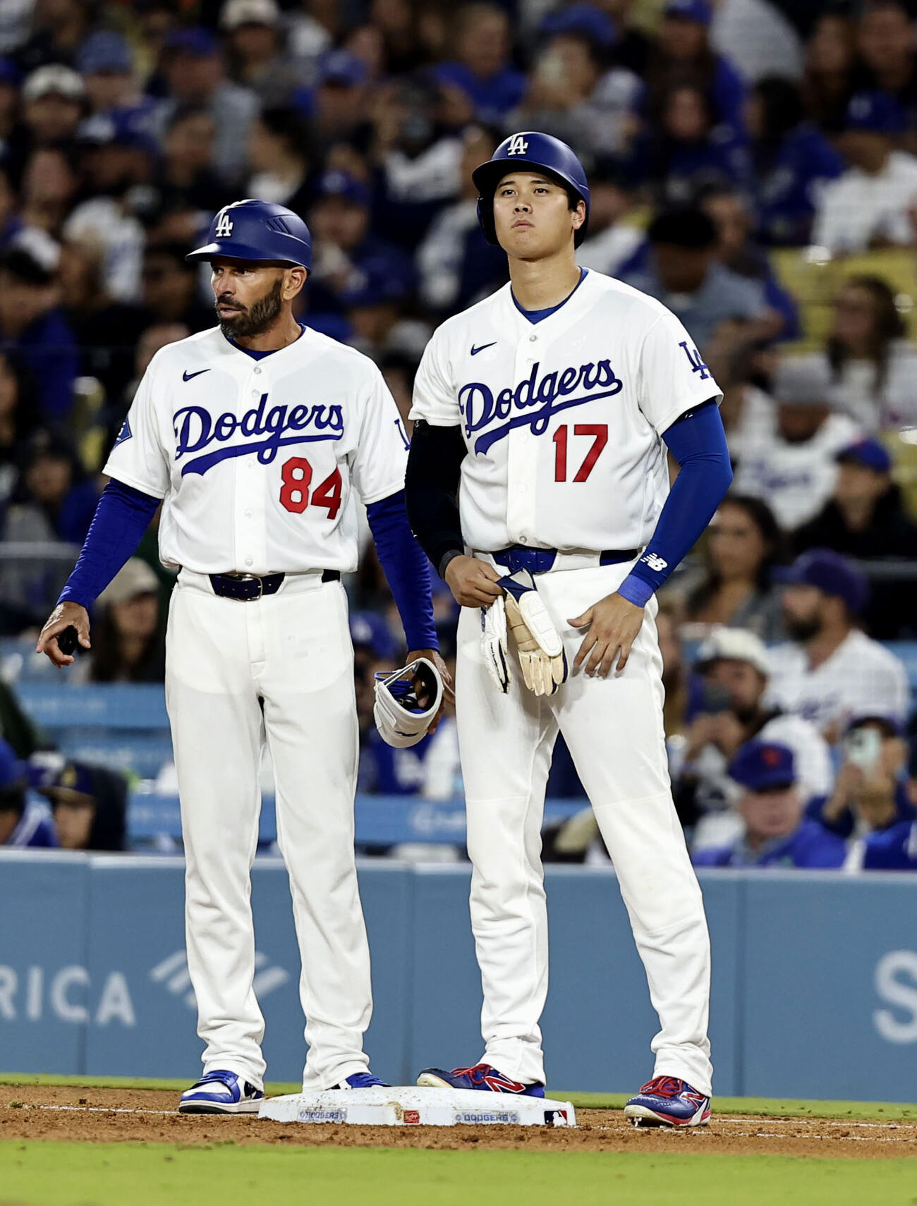 申告敬遠で48試合連続出塁とした大谷翔平（共同）