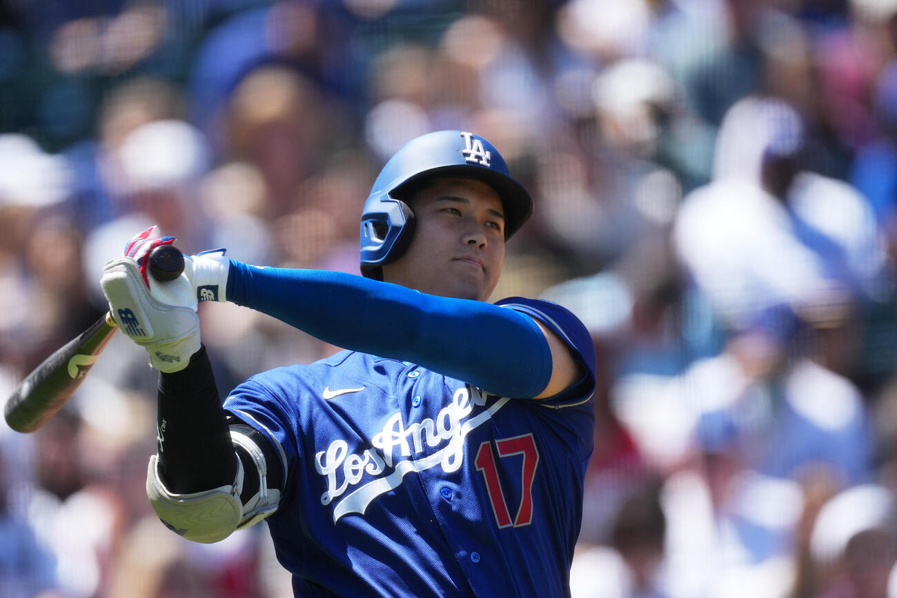 ロッキーズ戦に出場したドジャース大谷（AP）