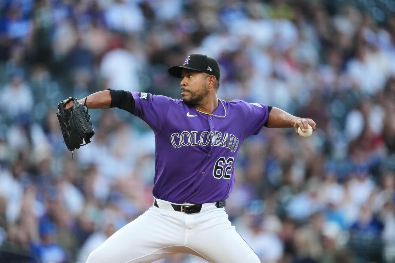 ドジャース戦に先発したロッキーズのキンタナ（AP）