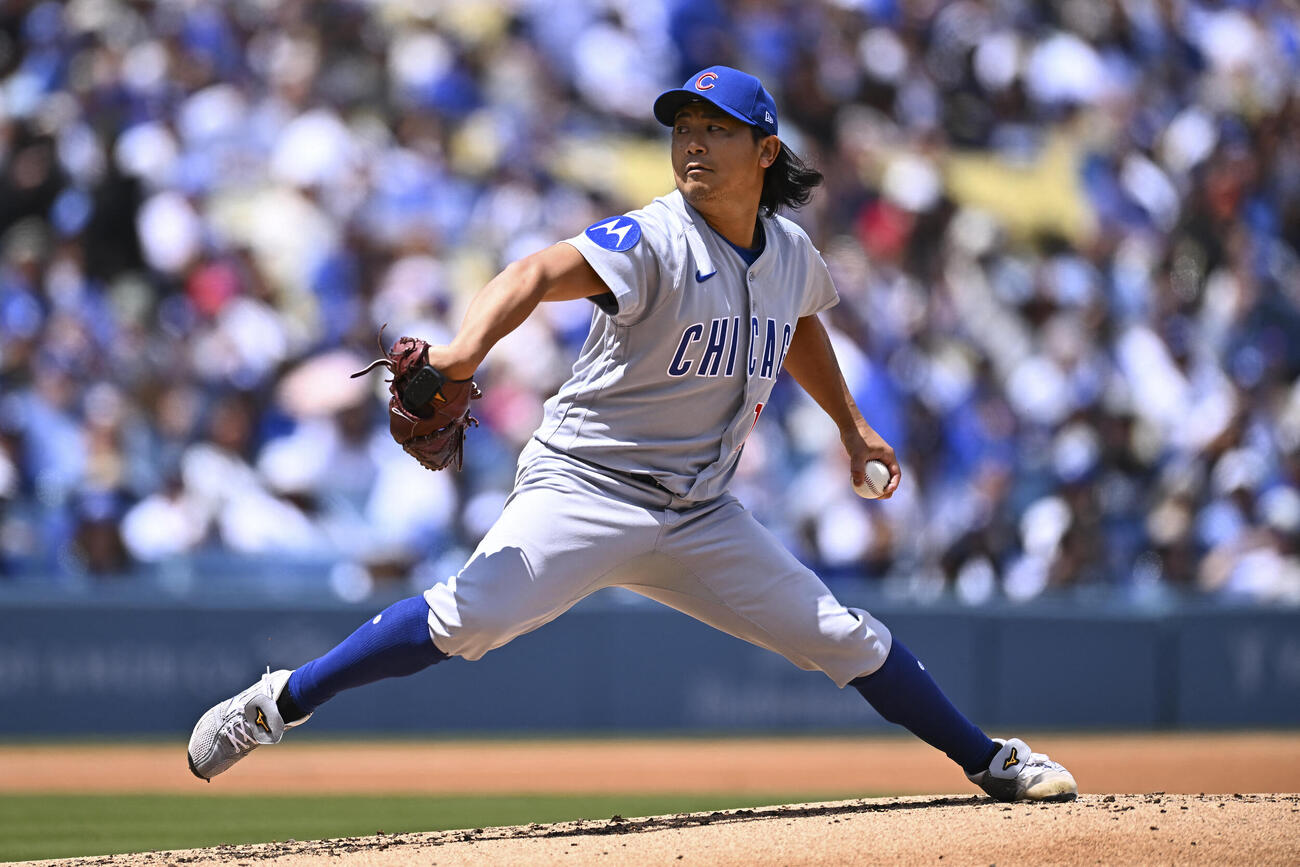 ドジャース戦に先発したカブス今永昇太（ロイター）