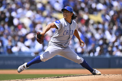 ドジャース戦に先発したカブス今永昇太（ロイター）