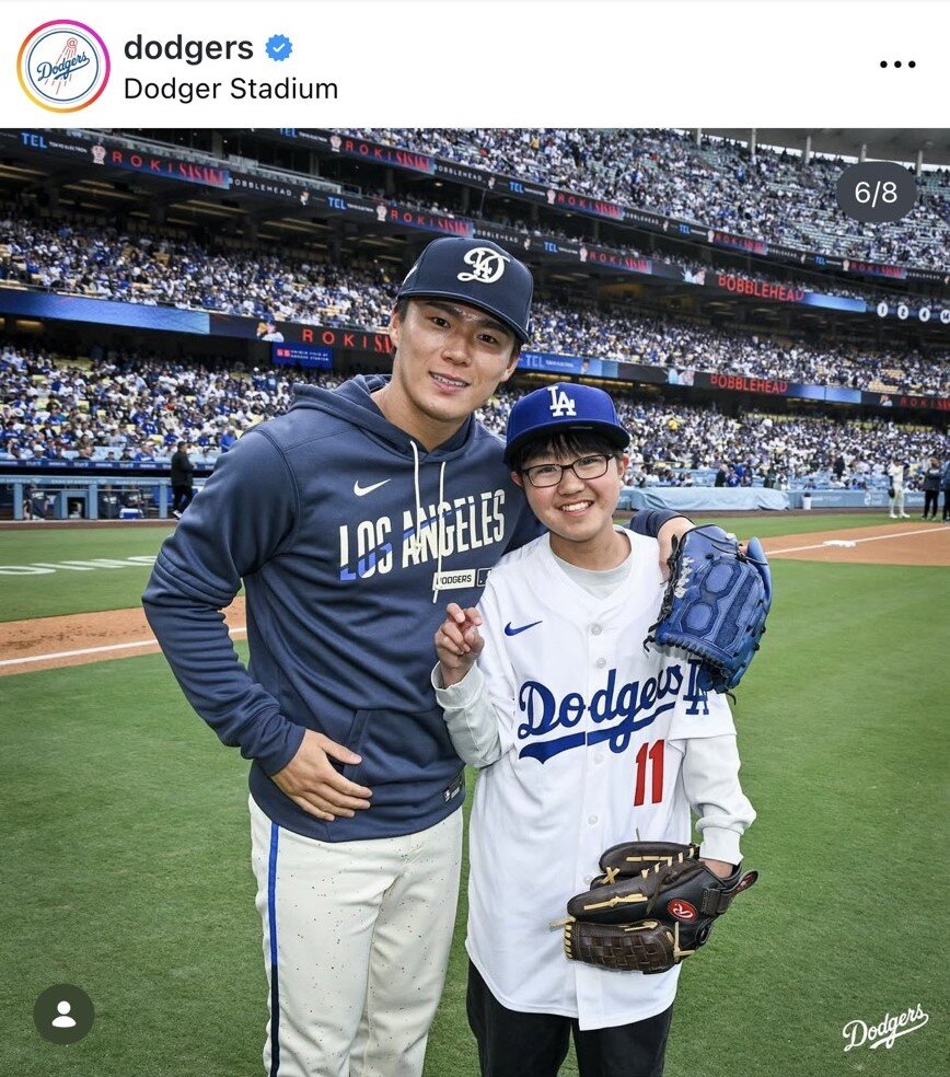 ドジャースの公式インスタグラムから