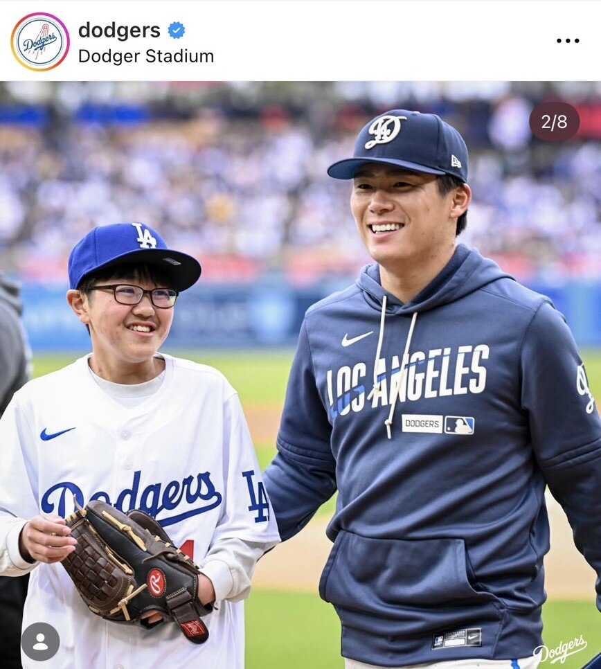 ドジャースの公式インスタグラムから