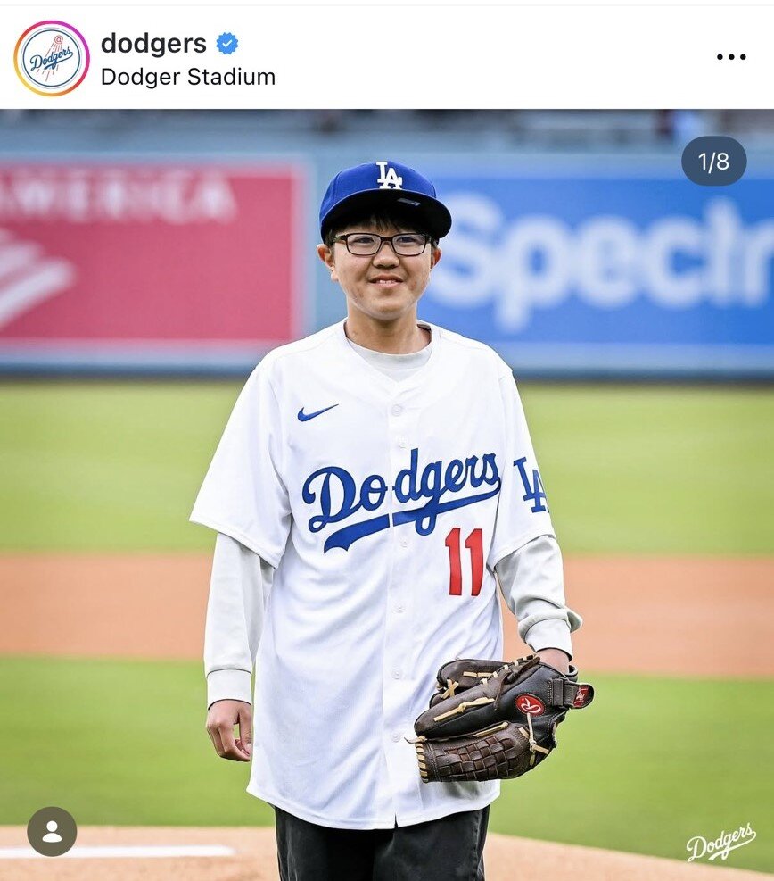 ドジャースの公式インスタグラムから