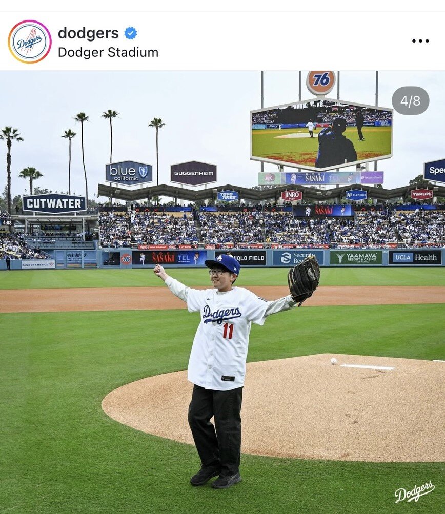 ドジャースの公式インスタグラムから