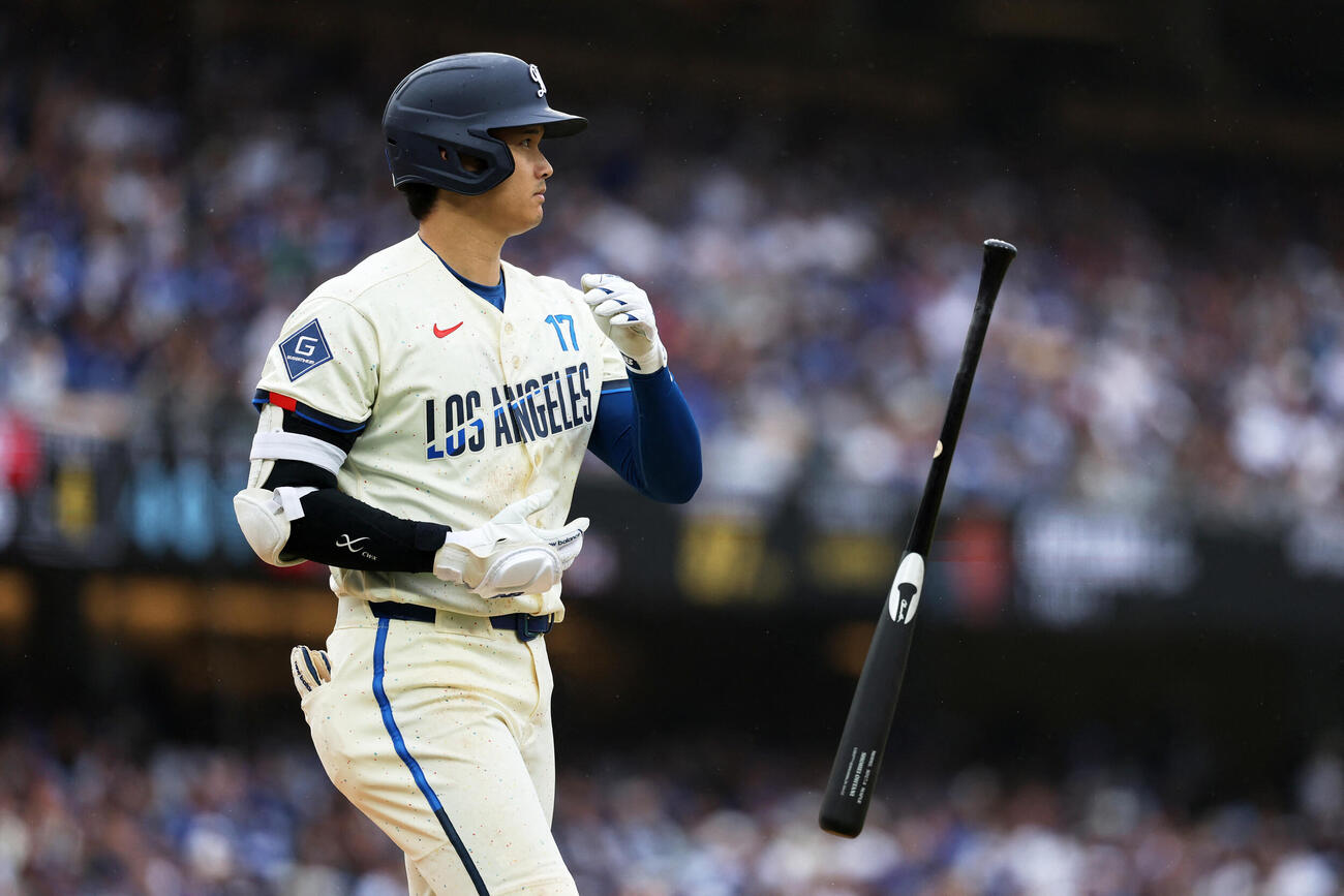 ドジャース大谷翔平はカブス戦の第2打席は四球で出塁（ロイター）