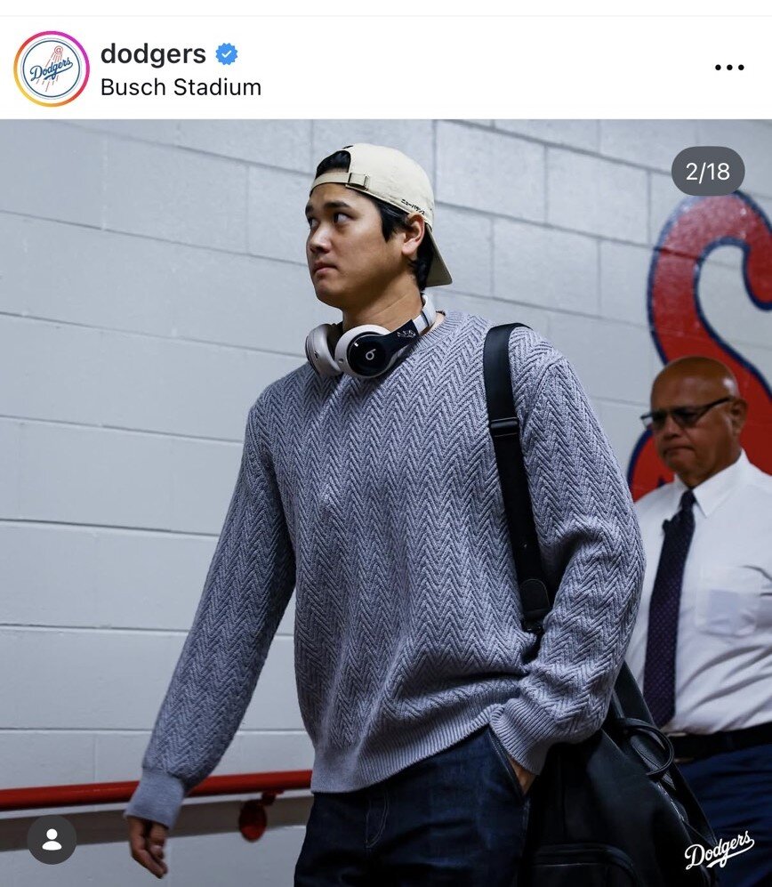 ドジャースの公式インスタグラムから
