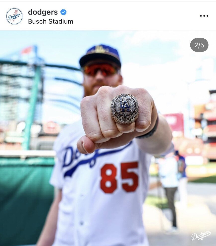 ドジャースの公式インスタグラムから