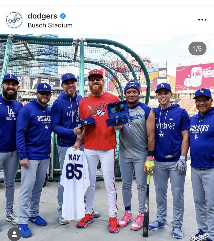 ドジャースの公式インスタグラムから