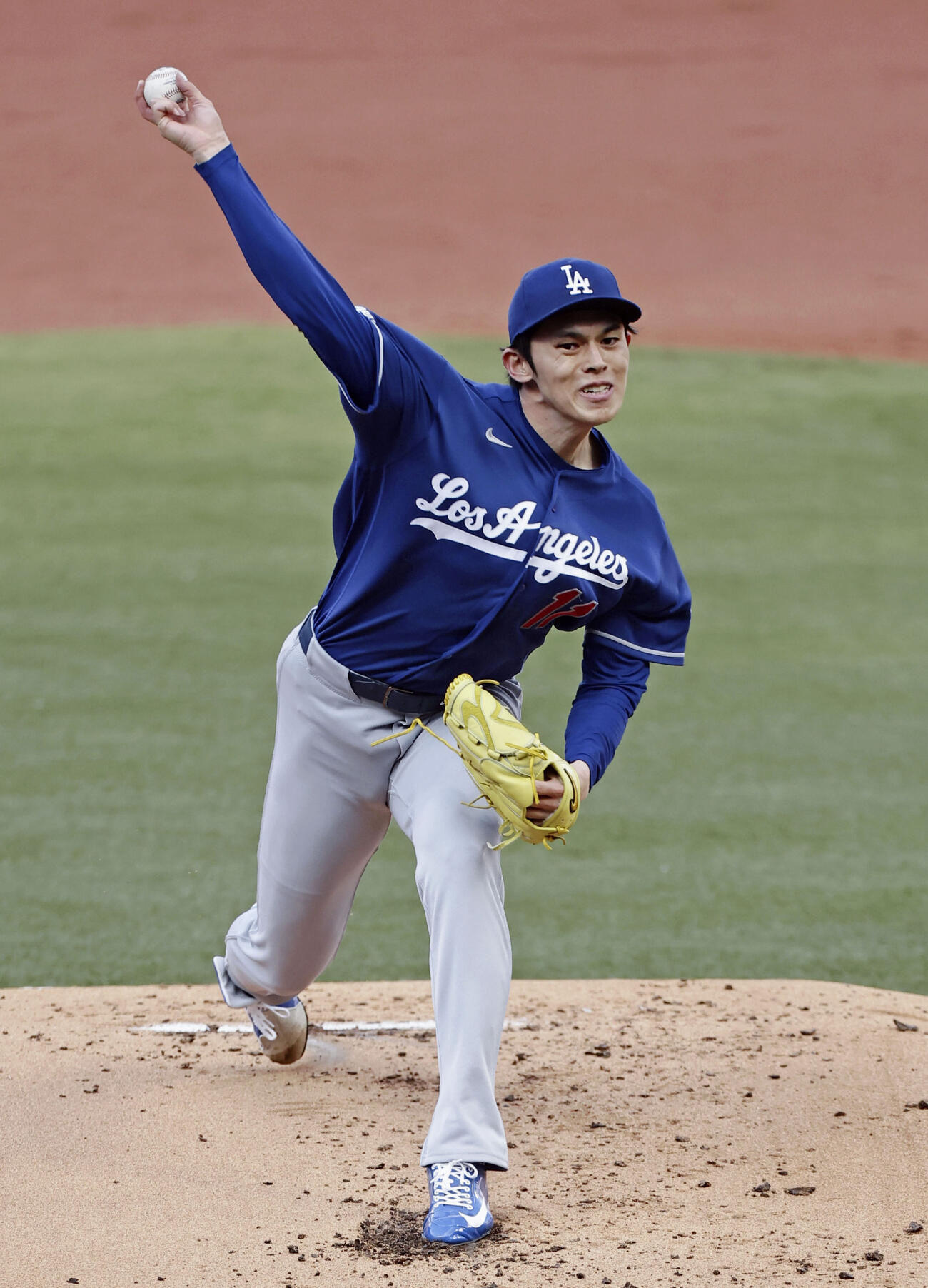 カージナルス戦に先発したドジャース佐々木＝セントルイス（共同）