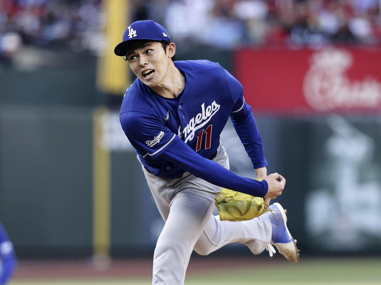 カージナルス戦に先発したドジャース佐々木＝セントルイス（共同）