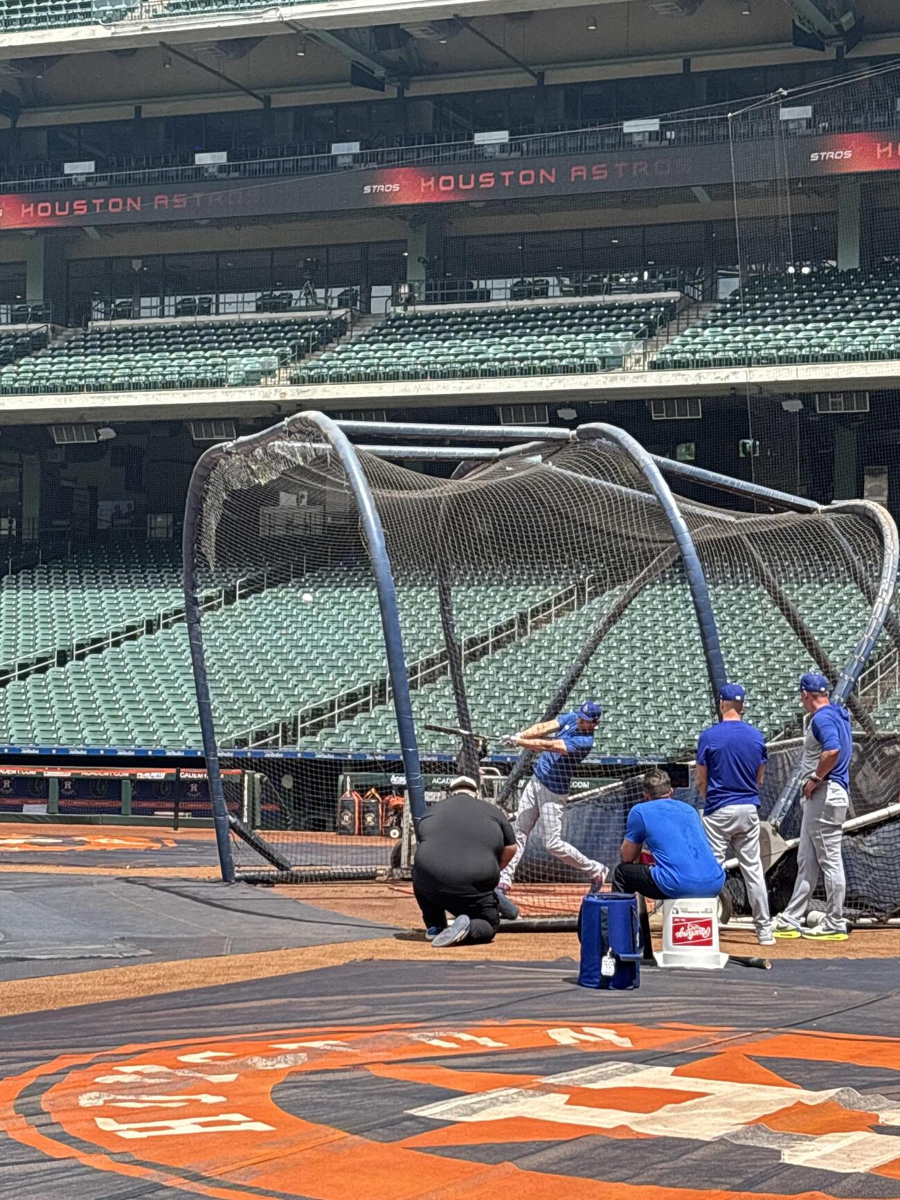 アストロズ戦の試合前に特打を行った大谷