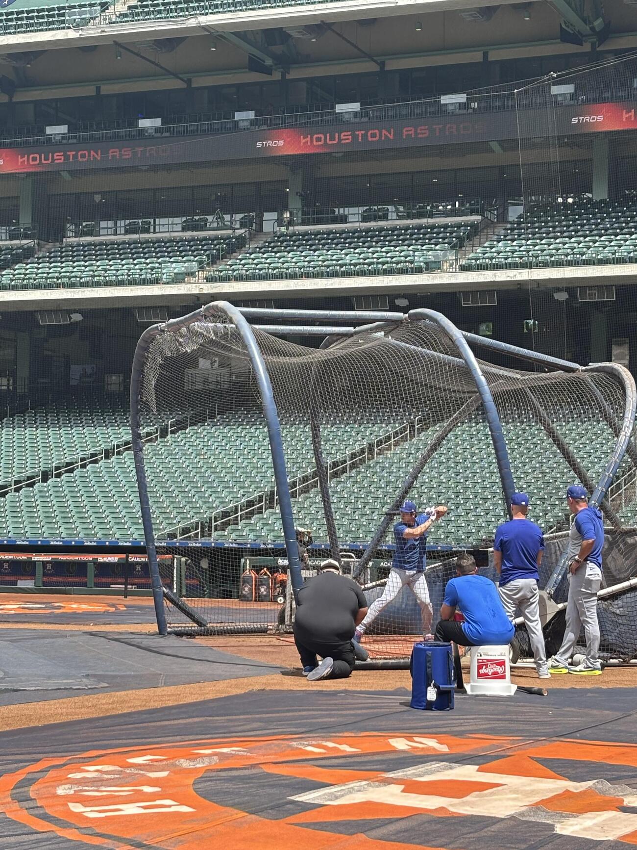 アストロズ戦の試合前に特打を行ったドジャース大谷翔平