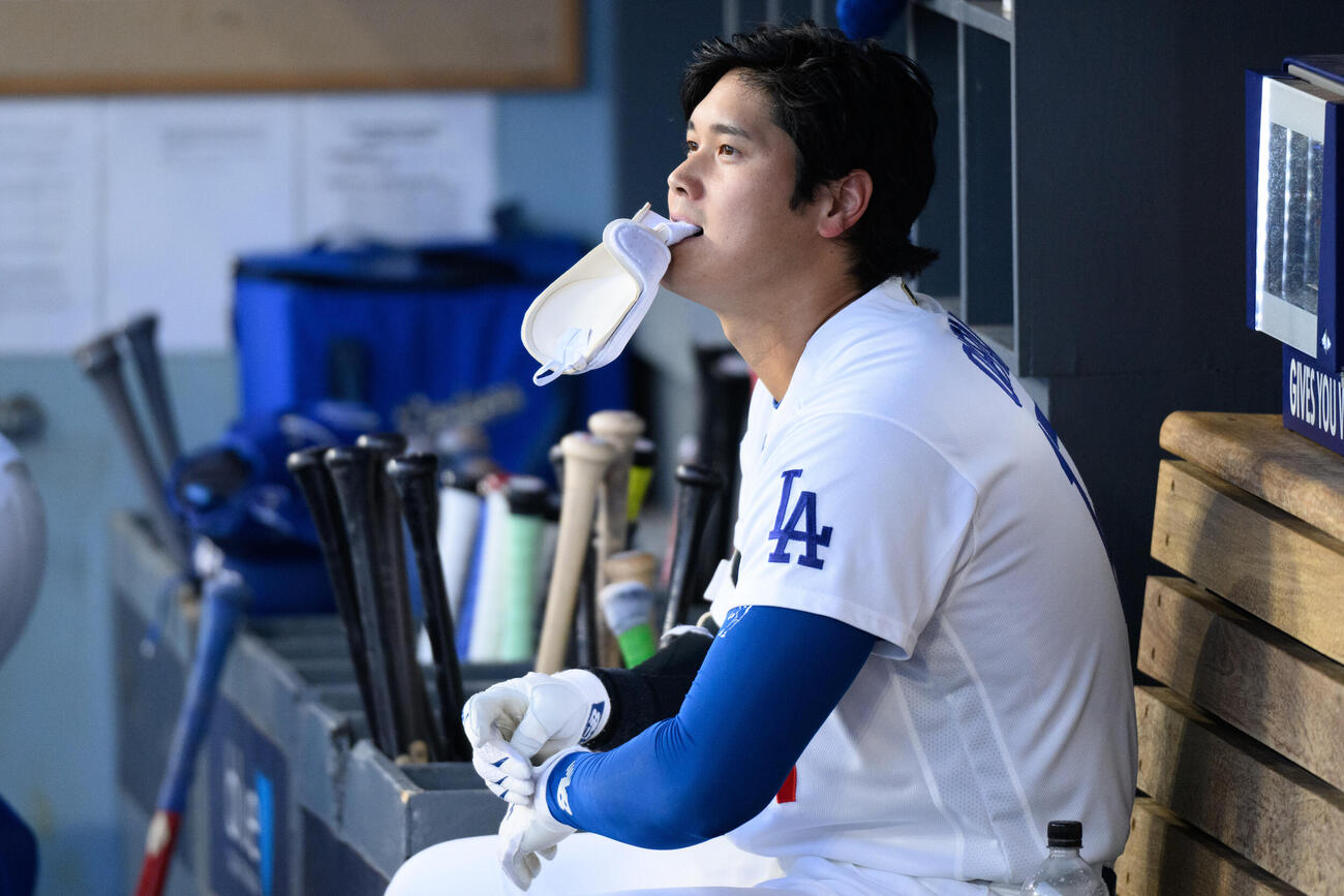 1回、1ゴロに倒れたドジャース大谷翔平（AP）