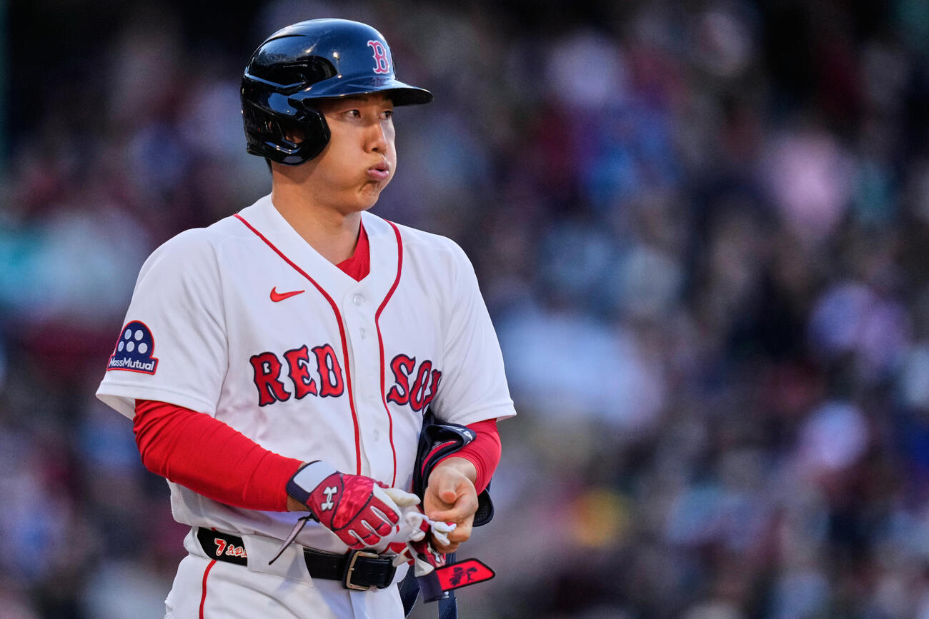 フィリーズ戦に出場したレッドソックス吉田正尚（AP）