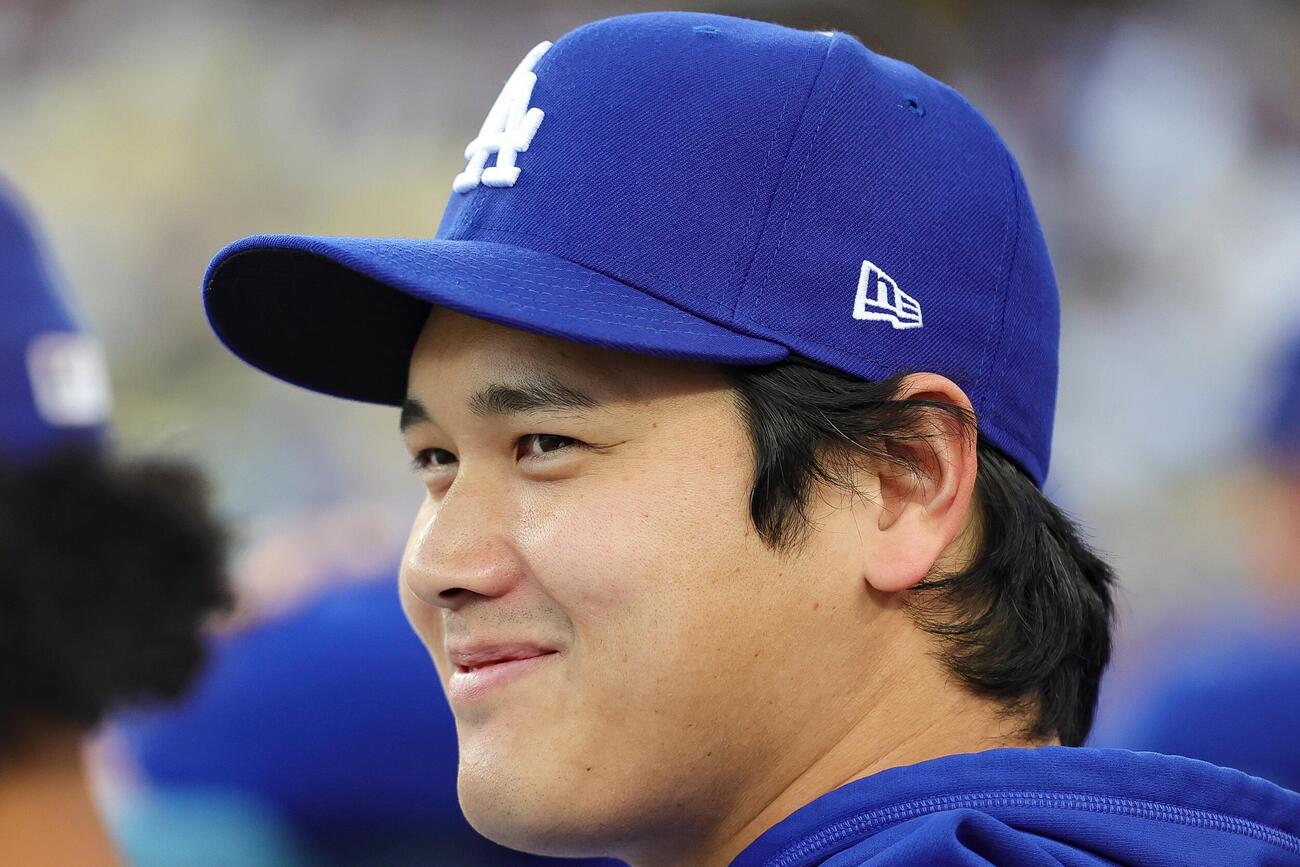 今季初めてスタメンを外れたドジャース大谷(AP)