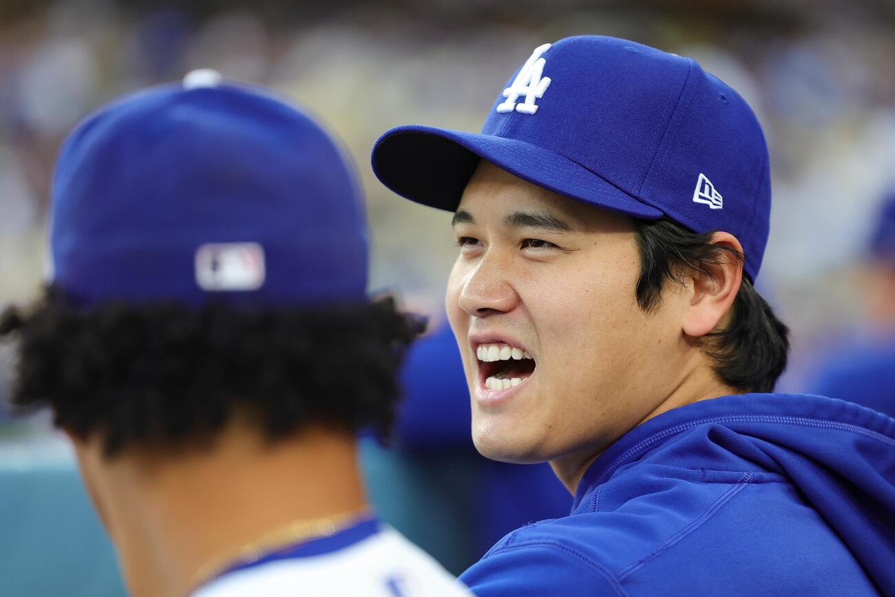 今季初めてスタメンを外れたドジャース大谷(AP)