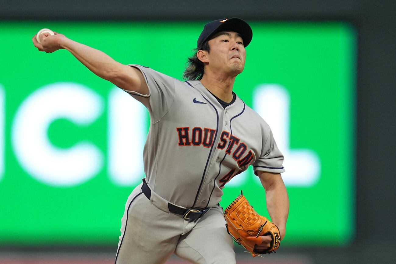 ツインズ戦に先発したアストロズ今井達也（AP）