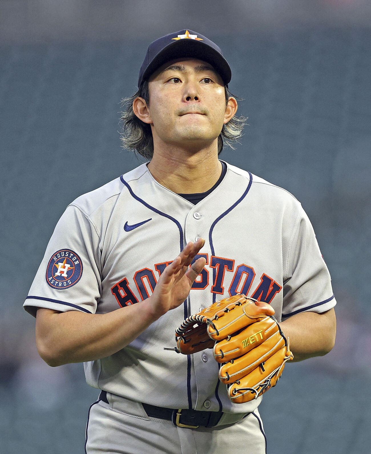 ツインズ戦に先発し、4回2/3を投げ3失点だったアストロズ今井（ゲッティ＝共同）