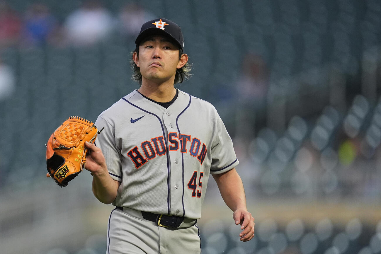 ツインズ戦に先発したアストロズ今井達也（AP）