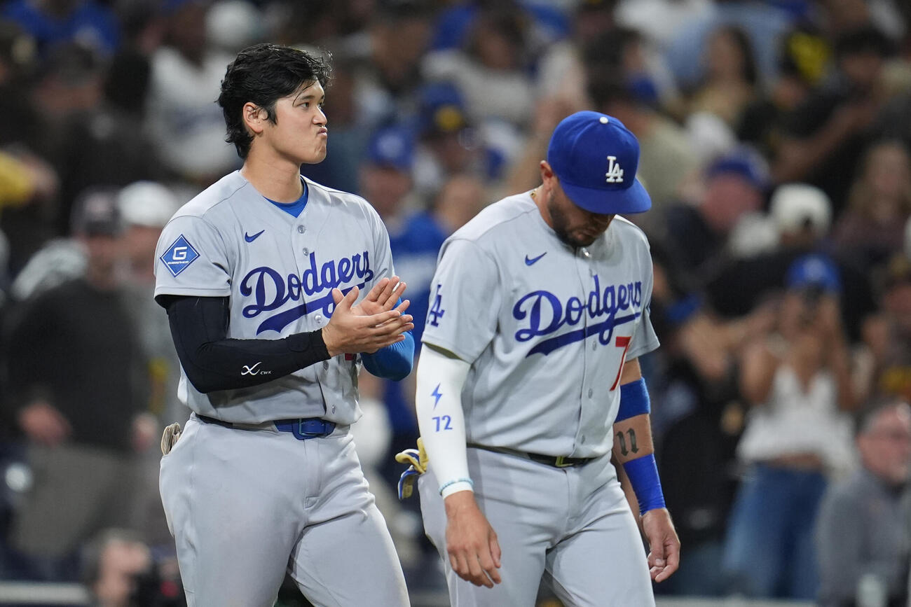 4勝目を挙げたドジャース大谷(AP)