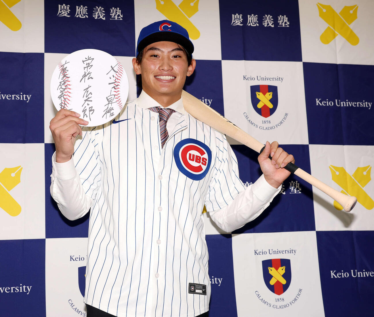 MLBのカブスとマイナー契約を結んだ慶大OB常松広太郎（26年1月撮影）